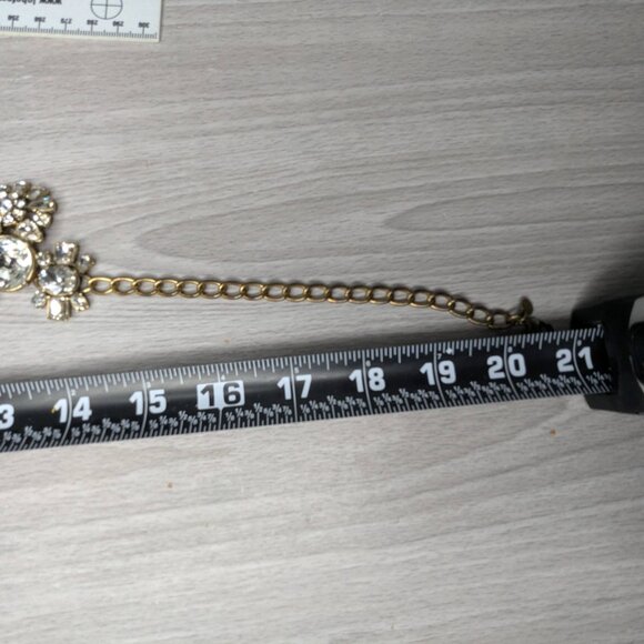 Vintage J Crew Signed Statement Bib Necklace Gold Tone Chain w/Lobster Claw - Picture 13 of 13